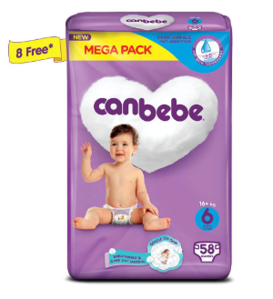 Canbebe 6(58pcs)diaper
