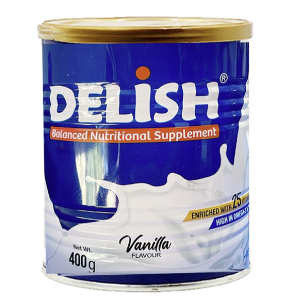 Delish supplement vanilla 400g
