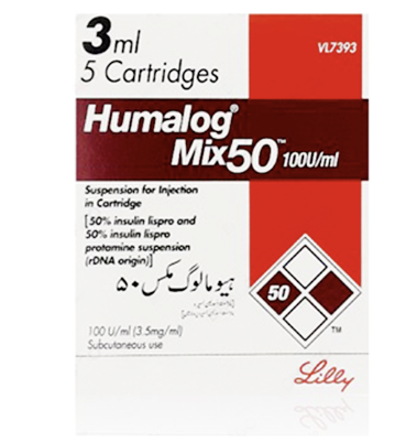 Humalog mix50 cartrige 100U/Ml