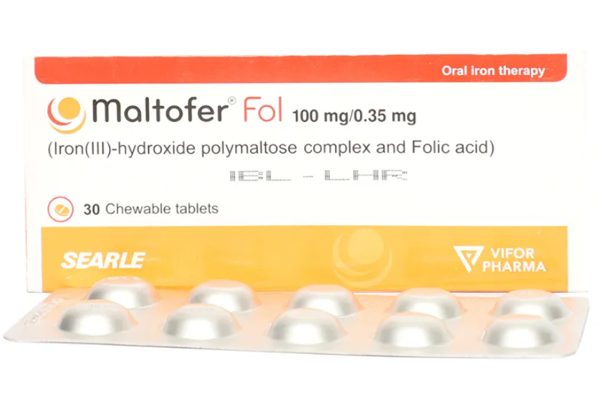 Maltofer Fol 100mg/0.35mg Tablets