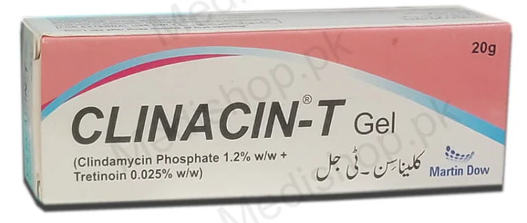 Clinacin-T Gel 20 G 1.2W/W+0.025%W/W