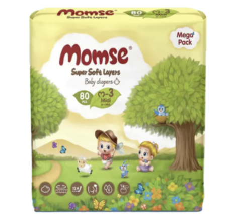 MOMSE SIZE M-3 60 Diapers